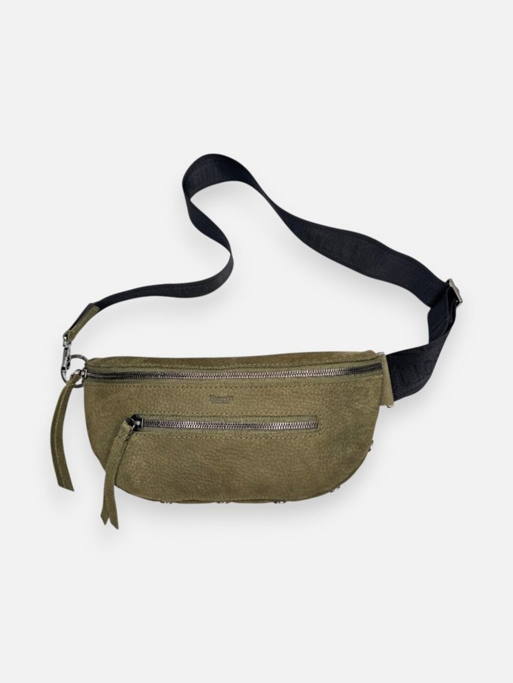 Hammitt Charles Olive Natural Nubuck Crossbody Sling Belt Bag Fanny Pack